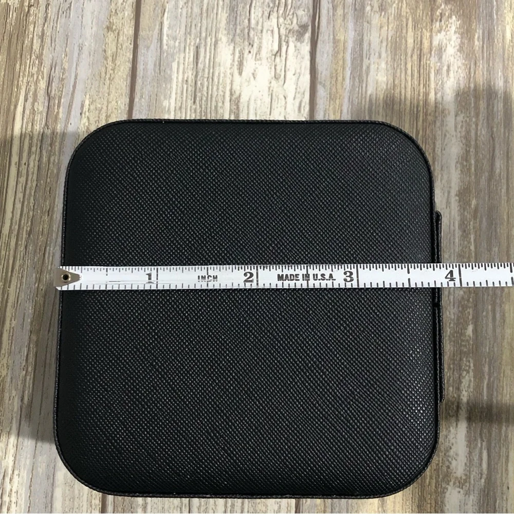 Small Black Zip Top Jewelry Box